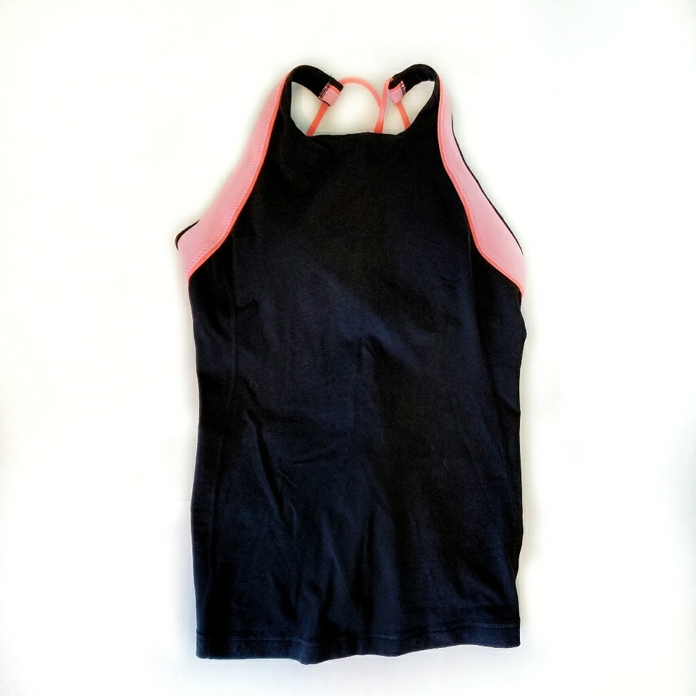 Lululemon black peach criss cross tank top 12